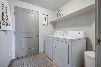 Full-size washers and dryers included
